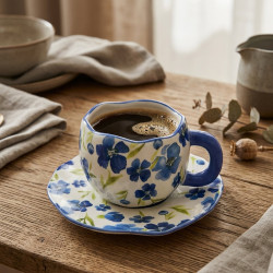 Porcelain Mug & Saucer